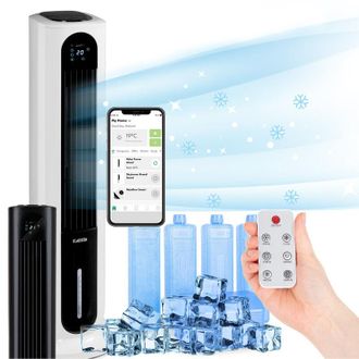 Klarstein Klarstein Polar Tower Smart Fan Air Cooler 7l 85w Control Remoto 5x Ice Pack