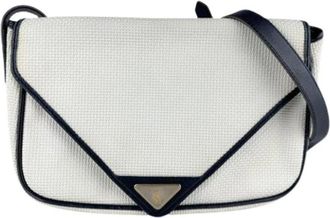 Saint Laurent Pre-owned Cross Body Bags, female, White, Size: ONE SIZE Pre-owned Canvas Shoulder Bag