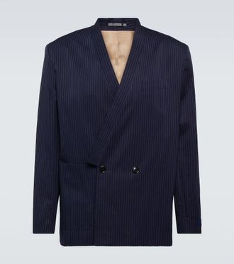 Kenzo Pinstripe cotton and linen jacket