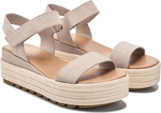 Sorel Cameron Sandal Womens Crushed Clay Suede Flatform Espadrille ZOGG3854