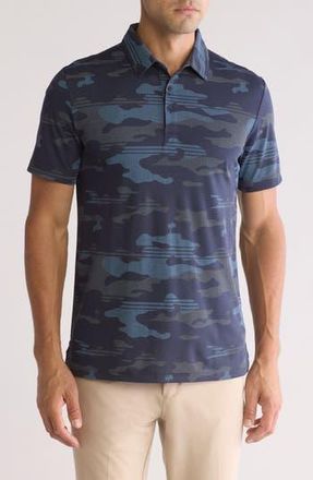 Travis Mathew Beachside Stealth Pima Cotton Blend Polo in Blue Nights at Nordstrom Rack, Size Xxx-Large
