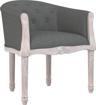 vidaXL Sedia da Pranzo Grigio Scuro in Tessuto - Vidaxl