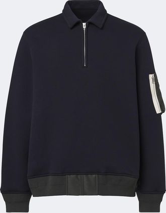 sacai Felpa polo in misto cotone