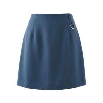 Trussardi Korte Rok met Hoge Taille - Dames - Rokken - Blauw - Maat: S Poliester