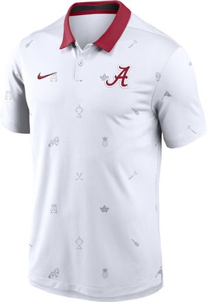 Nike Alabama Vapor Pattern Nike Mens Dri-FIT College Polo in White | 00HT08DVABN-RNS