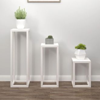 vidaXL Set De Bar 3 Piezas Madera Maciza De Pino Blanco Vidaxl
