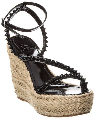 Christian Louboutin Mafaldina Zeppa 120 Leather Wedge Sandal