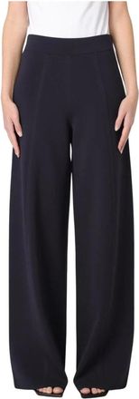 Max Mara Dames, Broeken, Blauw, Maat: L