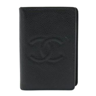 Chanel Pre-owned Wallets, female, Black, Size: ONE SIZE Pre-owned Business card case