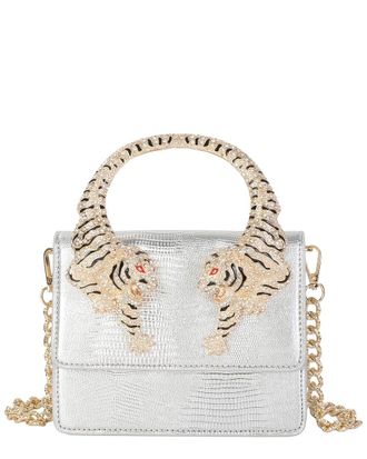 Tiffany & Fred Croc-Embossed Leather Shoulder Bag