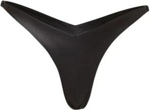 GCDS Metallic Logo Clip Slip - Dames - Bikinis - Zwart - L - Leer - Badmode