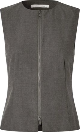 Sams&oslash;e & Sams&oslash;e Jassen, Dames, Grijs, M, Leer, Vesten