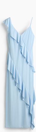 H&M Jerseykleid mit Volant - Hellblau