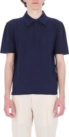 A.P.C. Blue Colin Pocket Cotton Polo Shirt