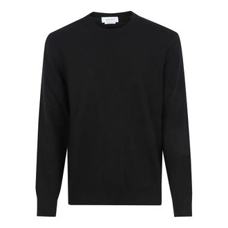 Alexander McQueen Alexander McQueen, Round-neck Knitwear, male, Black, Size: M Long Sleeve Crew Neck Top