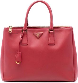 Prada Pre-owned Prada Large Saffiano Lux Galleria Double Zip Satchel Ladies YJLDI9L7M7RYWN1M