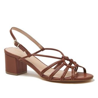 Lands End Pasadena Knotted Heel Sandals in Cognac at Nordstrom, Size 6.5