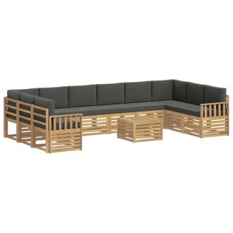 vidaXL Conjunto De Sof&aacute;s De Exterior 8 Pcs Blanco Y Antracita Vidaxl