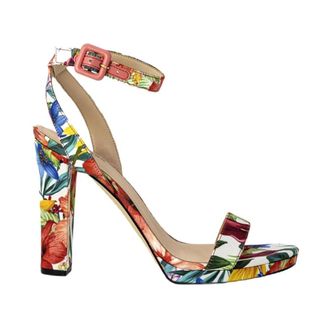 Guess Floral Block Heel Sandals