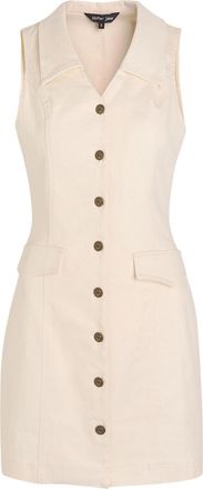 Sister Jane Bay Panelled Stretch-denim Mini Dress - White - 10 (UK10 / S)