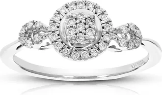 Vir Jewels 1/5 cttw Lab Grown Diamond Ring in Sterling Silver For Women