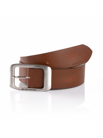 Tom Tailor Lederg&uuml;rtel TOM TAILOR TTAMY, Damen, Gr. 100, braun (cognac, braun), Rindsleder, G&uuml;rtel Lederg&uuml;rtel, 4 cm breiter Dameng&uuml;rtel, modisch vielseitig