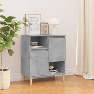 vidaXL Vidaxl - Aparador De Madera Contrachapada Gris Hormig&oacute;n 60x35x70 Cm