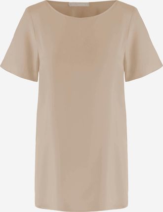 Allude Allude Stretch-Seiden-T-Shirt