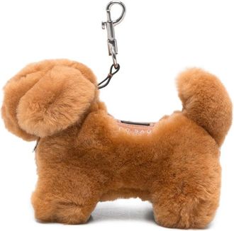 Anya Hindmarch Shearling Dog-shape Keyring