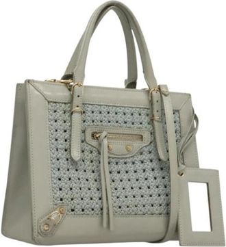Balenciaga Pre-owned Leather balenciaga-bags - Dames - Vintage Handtas - Grijs - ONE Size - Leer - Vintage