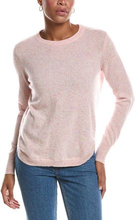 Autumn Cashmere Solid Shirttail Crewneck Cashmere Sweater