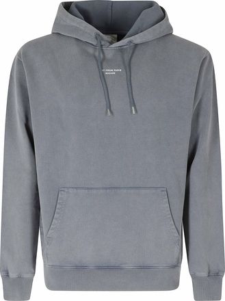 Dr&ocirc;le de Monsieur Grey Classic Slogan Hooded Cotton Sweatshirt
