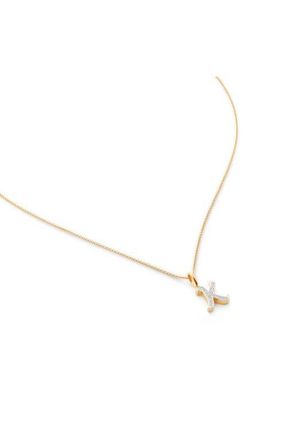Monica Vinader Diamond Alphabet Pendant Necklace in 18Ct Gold Vermeil Sterling K at Nordstrom