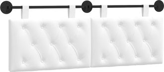 vidaXL Cabecero Colgante Blanco Tela Vidaxl