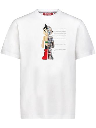 Mostly Heard Rarely Seen astro interior 8-bit appliqu&eacute; cotton t-shirt - White