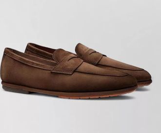 Santoni carlo driving loafer penny strap rubber sole