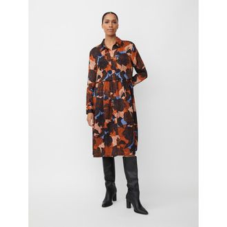 Masai MaNollira Long Sleeve Midi Dress in Autumnal at Nordstrom, Size Xx-Large
