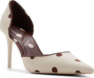 Ted Baker Amber dOrsay Pointed Toe Pump in Ivory Primary - Multi at Nordstrom, Size 9.5