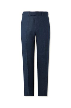 Kingsman Straight-Leg Linen Suit Trousers