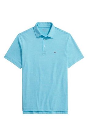 Vineyard Vines St. Jean Stripe Sankaty Performance Polo in Turqs Tejeda /White at Nordstrom, Size Xx-Large