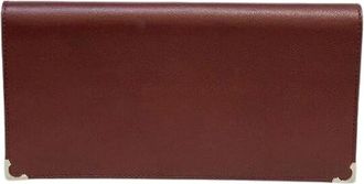 Cartier Pre-owned Wallets, male, Red, Size: ONE SIZE Pre-owned Must Leather Long Wallet