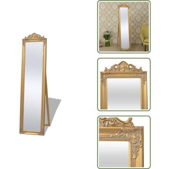 vidaXL The Living Store Specchio Autoportante Stile Barocco 160x40 cm Oro - Specchio Oro