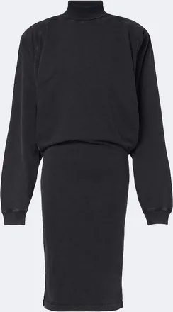 MUGLER Cotton jersey sweatshirt dress
