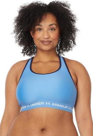 Under Armour Plus Size Crossback Mid Impact Bra Womens Bra Horizon Blue/Midnight Navy/White : 1X, Polyester