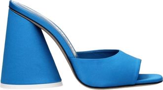 The Attico Satijnen Platform Sandalen - Dames - Muiltjes - Blauw - 36 EU - Satijn - Schoenen