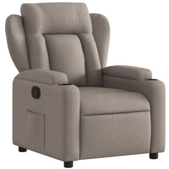 vidaXL Sill&oacute;n Reclinable De Tela Gris Taupe Vidaxl