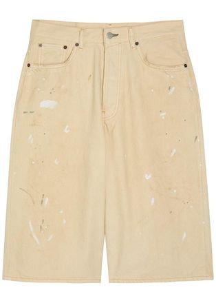 Acne Studios Paint-splatter Denim Shorts - White - 52 (IT52 / XL)