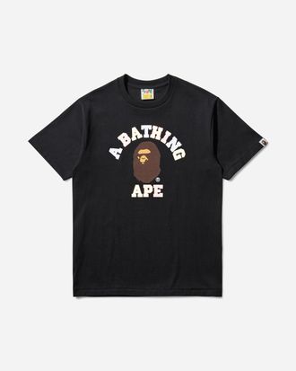 A Bathing Ape Men s College T-Shirt Black