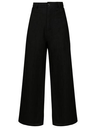 Amir Slama wide-leg high-waisted trousers - Black
