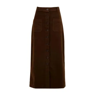 Aspesi Midi Skirts, female, Brown, 2XS, Brown Skirts for Women